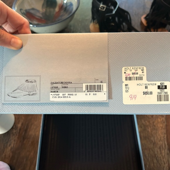 Prada Calzature Donna sandals, black. Fringe and Fun! - Picture 8 of 10